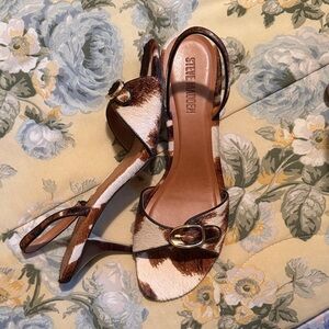 Steve Madden Brown and White Women's Sandals